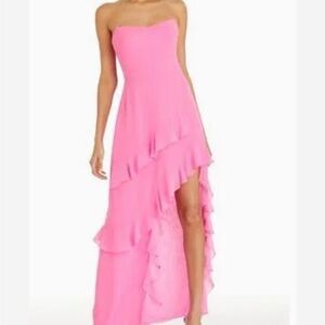 Amanda Uprichard Asymmetrical Pink Dress
